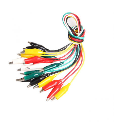 악어클립 케이블 /악어케이블 / 악어클립 전선 / 5컬러 10개 세트 (Aligator Clips Connector Cable 5color 10pcs)